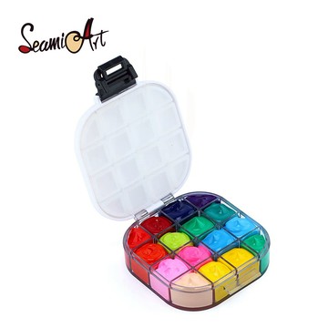 秀普 16格保濕調色盒【西米藝術】密封 便攜式 塑料繪畫盒 水彩 油 丙烯酸 水粉顏料分裝