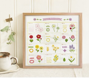 【影片教學】我的刺繡練習布-自然風花草集