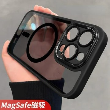 蘋果15promax手機殼秋冬高級感iphone14pro新款13黑色磁吸16男士17全包鏡頭12小眾透明防摔plus的保護套適用