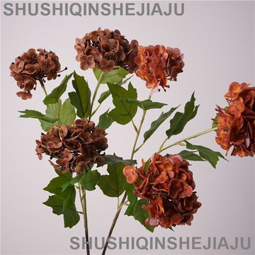 滿280元出貨 仿真花 假花 可開發票 仿真花3D膠片手感繡球雪球歐式家居擺放花藝樣板房裝飾花婚慶假花