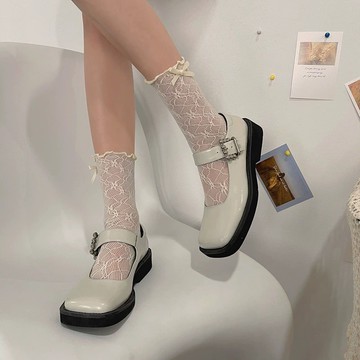 襪子 蕾絲短筒 日系襪 少女襪 復古 鏤空襪子 蝴蝶結襪 小腿襪 JK襪 洛麗塔襪子 春夏 純欲襪 辣妹 蕾絲襪