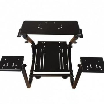 方向盤模擬器 賽車方向盤 遊戲方向盤 9柏萊爾折疊模擬賽車游戲方向盤座椅支架飛行器支架