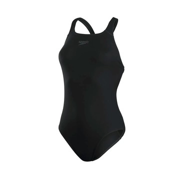 speedo eco endurance+ 女運動連身泳裝-游泳 泳衣 黑深灰