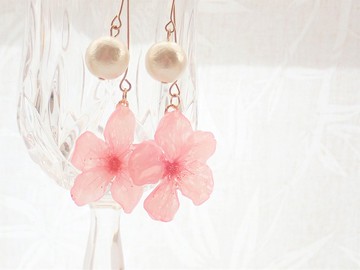 花癡真櫻✕純棉珍珠耳針耳夾