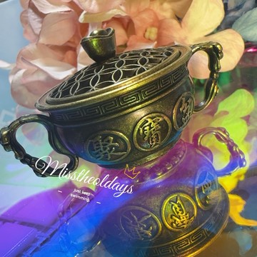 「周邊」超級聚寶盆 巨招財 4*2cm 香爐 塔香盤 供奉｜V-X-4-11