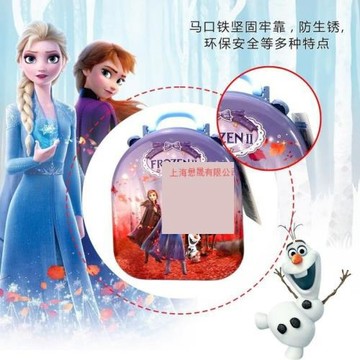 冰雪奇緣愛莎行李拉桿箱小女孩梳妝臺化妝品盒套裝兒童過家家玩具