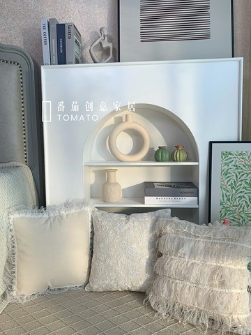 北歐ins抱枕套床頭靠枕腰枕客廳沙發法式流蘇抱枕靠墊藝術奶油風居家小物 家飾