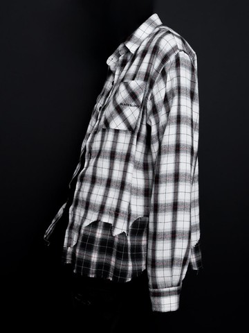 Classic Logo Layered Check Shirt [Beige]