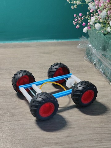 橡皮筋動力小車教具 小學五年級科學課教具科技小制作小發明材料
