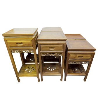 【現貨】柚木花台 原木家具 柚木家具 柚木花台一抽40公分 花台 柚木桌 花台架 興雲網購旗艦店