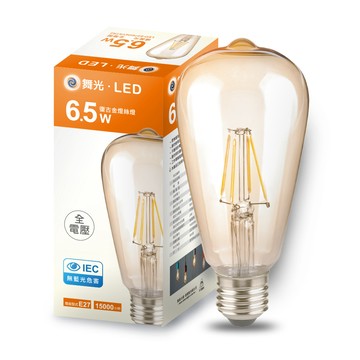 DanceLight LED 6.5W 燈絲燈 E27 復古金 2400K(4入)