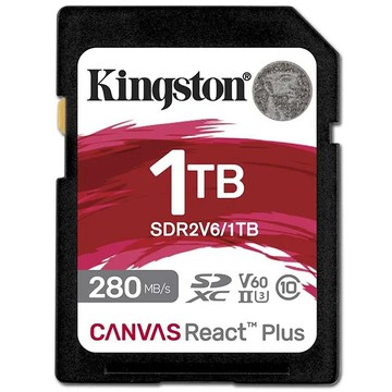 Kingston 1TB 1T SDXC Canvas React Plus V60 280MB SDR2V6/1TB UHSII  記憶卡