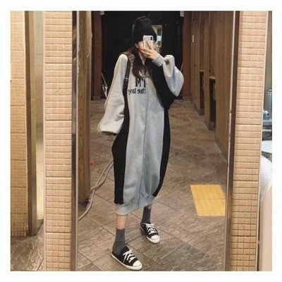 パーカー ワンピース ロングパーカー パーカーワンピース レディース トップス アウター フード付き ロングワンピース パーカーワンピ 通販 Lineポイント最大get Lineショッピング