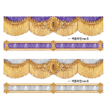 鑰匙孔窗簾線 2種 (blackraccoon) – 復古拼貼設計紙質貼紙