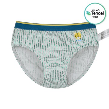 韓國 Ppippilong - 天絲纖維透氣三角褲(男寶)-黃老虎-淺灰