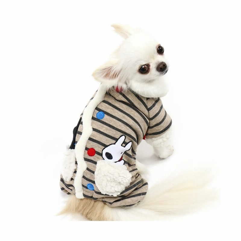 オンワード Pet Paradise ペットパラダイス ネット店限定 リサとガスパール ボーダー ロンパース 小型犬 グレー ３ｓ 通販 Lineポイント最大10 0 Get Lineショッピング