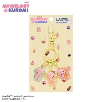 小禮堂 Sanrio 三麗鷗 Piano 壓克力三連鑰匙圈 (Netflix原創動畫 My Melody & Kuromi)