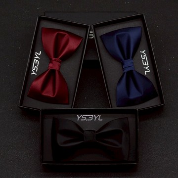 正裝領結男士韓版新郎伴郎英倫商務蝴蝶結黑色酒紅色兄弟團禮盒裝