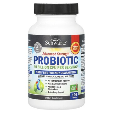 BioSchwartz, 優效益生菌，400 億 CFU，120 粒膠囊（每粒膠囊 200 億 CFU）