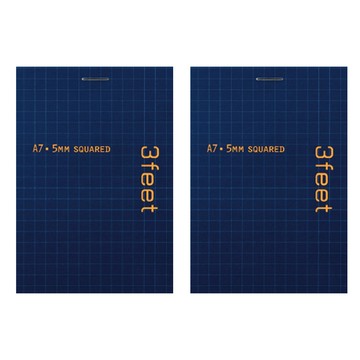 MARUMAN 3feet直式方格a7記事本  藍色  2本