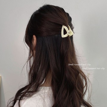 磨砂復古發夾女夏天后腦勺盤發抓夾小號半扎發鯊魚夾網紅夾子頭飾