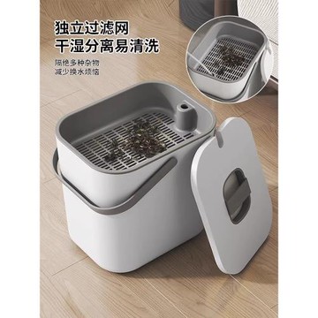 ✅茶水桶廢水桶干濕分離功夫茶具配件家用茶葉過濾垃圾桶茶渣桶儲