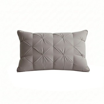 LoveCity 寢城之戀 立體扭花雲朵枕 透氣舒柔釋壓羽絲絨枕  灰色  75 x 45cm  1個