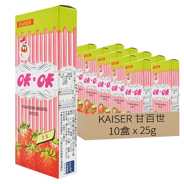 甘百世 咔咔 草莓巧克力棒  25g  10盒