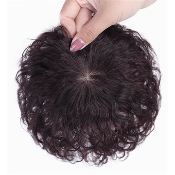 【米蘭精品】現貨+預購 假髮片全真髮假髮補髮片-遞針頭旋蓬鬆捲髮女假髮2色74ka32