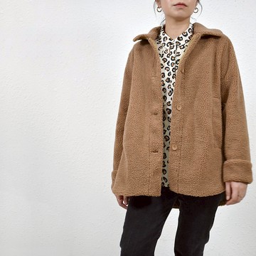 BOBBIE SHEARLING JACKET 拿鐵色 搖粒絨 羊羔毛 保暖外套