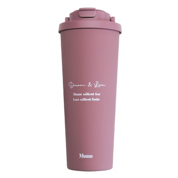 Mumu Home 木木家居 法式手提環保杯  附 Tritan 粗吸管  830ml 不鏽鋼隨行杯  日耳曼紅  1個