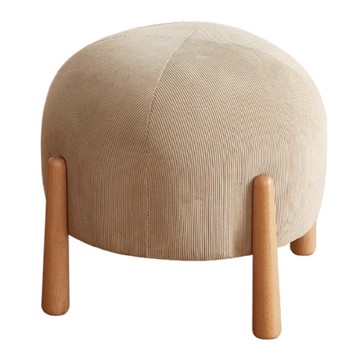 【RICHOME】燈芯絨蘑菇小凳豆沙色