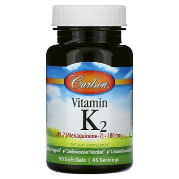 Carlson, 維生素 K2，90 粒軟膠囊（每粒軟膠囊 90 微克）