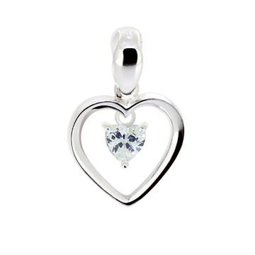 赤軍寶飾-星鑽-轉心墜(白寶石)