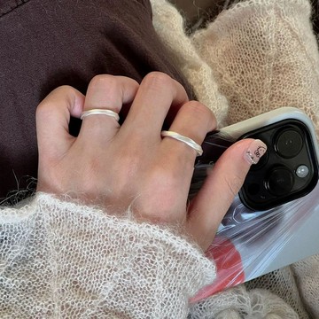 8539位回購愛用者💞 莫比烏斯環戒指 純銀999 古法磨砂 開口可調 情侶對戒 小眾設計 高級感 送禮