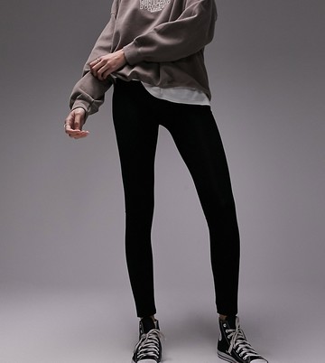 Topshop Tall high waisted legging in black