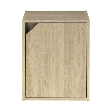 【TZUMii】簡約加高單門櫃-淺橡木色