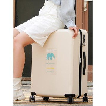 女士行李箱男生高顏值PC耐磨皮箱拉桿箱2022年新款拉鏈登機旅行箱