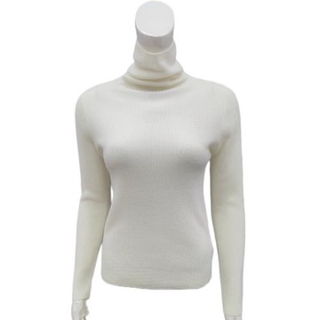 美麗諾超細羊毛衫女秋冬短款套頭薄款修身高領打底衫無縫一體毛衣