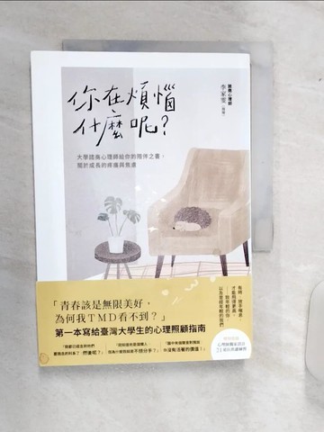 【書寶二手書T1／心理_Q95】你在煩惱什麼呢？：大學諮商心理師給你的陪伴之書，關於成長的疼痛與焦慮_李家雯（海蒂）