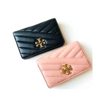 精選★Tory Burch 銜縫皮革對摺錢皮夾 56607(預購)【購物節優惠★菲尼斯 國際精品↘3折起】