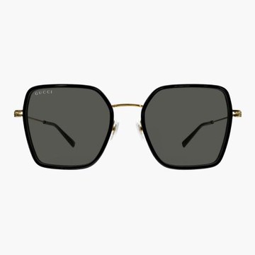 【GUCCI 古馳】方形金屬太陽眼鏡(GG1850SA-001 WEB 系列)