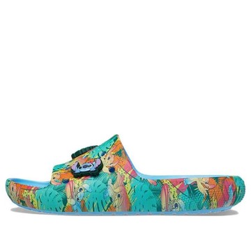 (WMNS) Crocs x Disney Stitch Classic Slides 'Blue Multi'