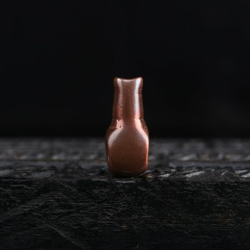 藏傳手工紫利馬銅一體式潛水艇佛珠三通佛頭文玩菩提星月DIY配飾