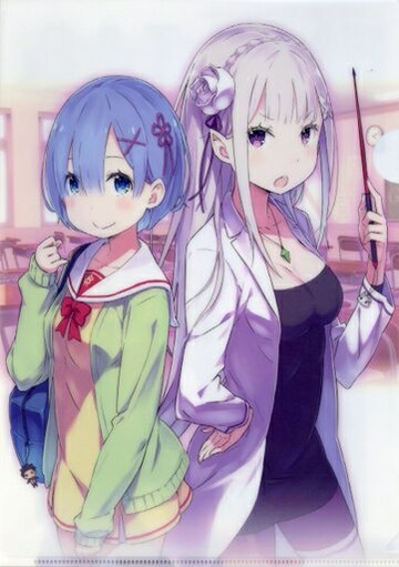 愛蜜莉雅&蕾姆A4文件夾輕小說Re:從零開始的異世界生活10卷/Re:zeropediaMelonbooks同時購入特典