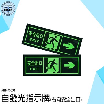 疏散標識牌 逃生指示牌 右側逃生 提示牌 EXIT 疏散標誌 PSE31 地震逃生方向 安全出口 緊急出口