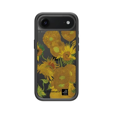 iPhone Air Mod NX -邊框背蓋組合 (相機按鈕) 黑 - Van Gogh Museum - 向日葵-透明