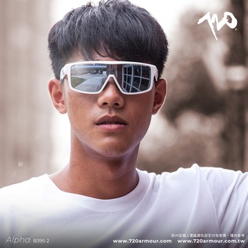720 armour 男神款 Alpha 鍍膜防爆PC片系列 運動太陽眼鏡/消光白 白金灰#B395-2