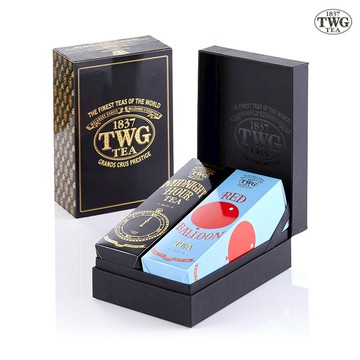 【TWG Tea】時尚茶罐雙入禮盒組 午夜時光之茶100g+乘風高翔100g(紅茶+南非國寶茶) ｜畢業季禮物、禮盒