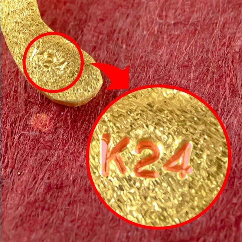 純金 ネックレス 24金 トップ メンズ ゴールド 24K 数字 2 ペンダント